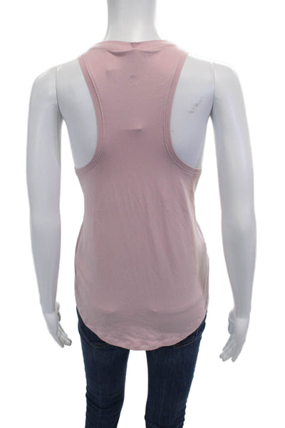 Lululemon Womens Pink Basic Sleeveless Tank Round Neck Polyester Size S