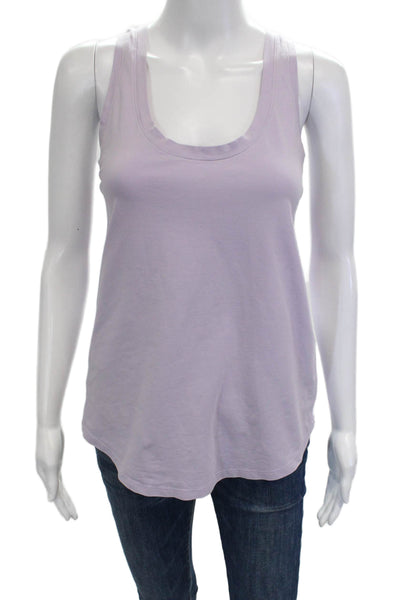Lululemon Women Basic Sleeveless Tank Purple Polyester Round Neck Size S