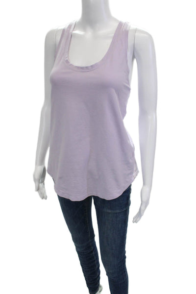 Lululemon Women Basic Sleeveless Tank Purple Polyester Round Neck Size S
