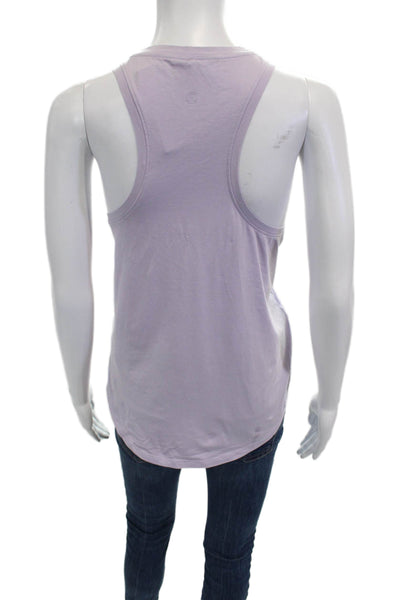 Lululemon Women Basic Sleeveless Tank Purple Polyester Round Neck Size S