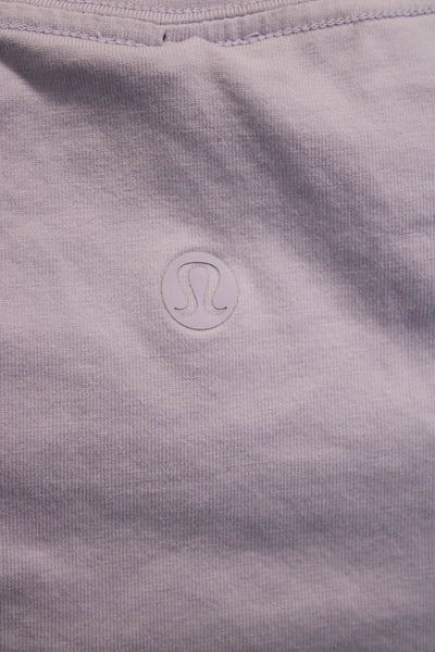 Lululemon Women Basic Sleeveless Tank Purple Polyester Round Neck Size S