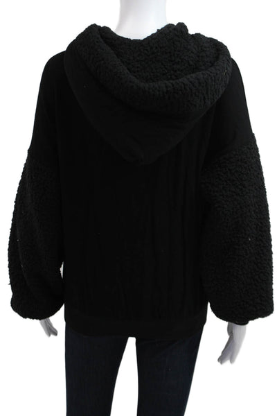 Michael Lauren Womens Black Collared Button Jacket Long Sleeve Size XS