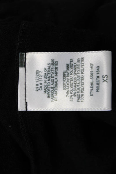 Michael Lauren Womens Black Collared Button Jacket Long Sleeve Size XS
