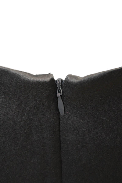 L'Agence Womens Camisole Black V-Neck Zip Designer Size S