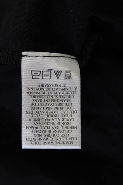 A.L.C. Women Basic Black T-Shirt Crew Neck Short Sleeve Designer Size M