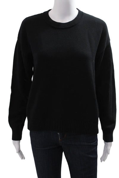 Something Navy Unisex Black Pullover Sweater 95% Cotton 5% Cashmere Size S
