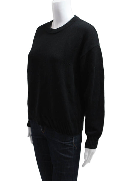 Something Navy Unisex Black Pullover Sweater 95% Cotton 5% Cashmere Size S