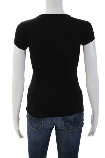 Bailey 44 Womens Biker Black Polyester Round Neck Short Sleeve T-Shirt Size XS