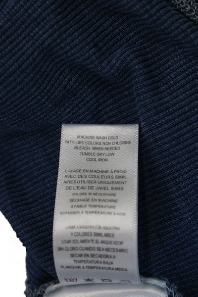 Good American Womens Basic Blue Crew Neck Short Sleeve T-Shirt Size M