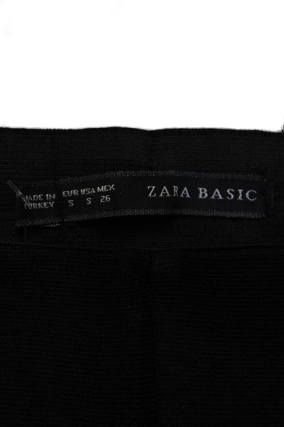 Zara Women Ankle Jegging Black Rayon Spandex Solid Classic Fall Size S