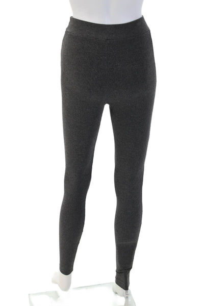 Naked Wardrobe Womens Ankle Striped Dark Gray Jeggings Size S