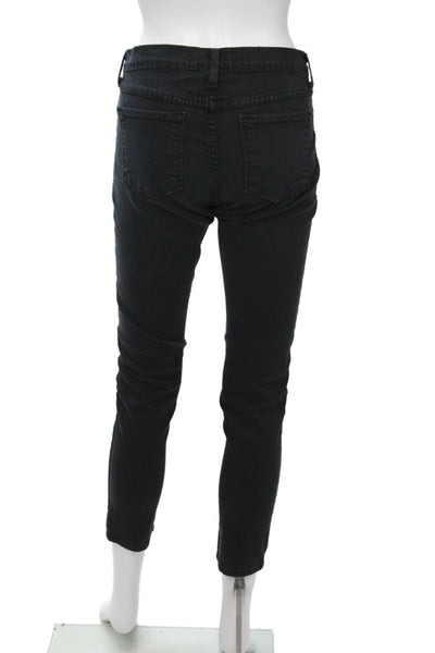 Flying Monkey Women Ankle Skinny High Rise Black Jeans Lyocell Cotton Size 29