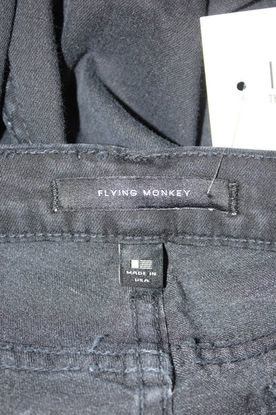 Flying Monkey Women Ankle Skinny High Rise Black Jeans Lyocell Cotton Size 29