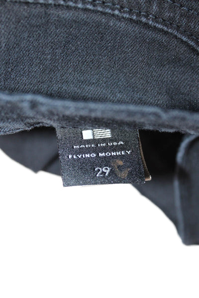 Flying Monkey Women Ankle Skinny High Rise Black Jeans Lyocell Cotton Size 29
