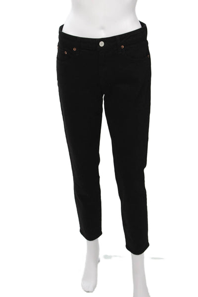 Trave Womens Black High Rise Ankle Skinny Jeans Size 28