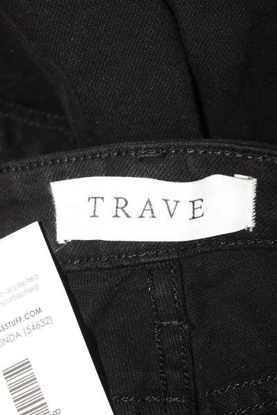 Trave Womens Black High Rise Ankle Skinny Jeans Size 28