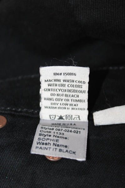 Trave Womens Black High Rise Ankle Skinny Jeans Size 28