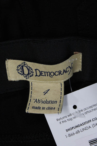 Democracy Womens Ankle Jegging Black High Rise Button Fly Size 4