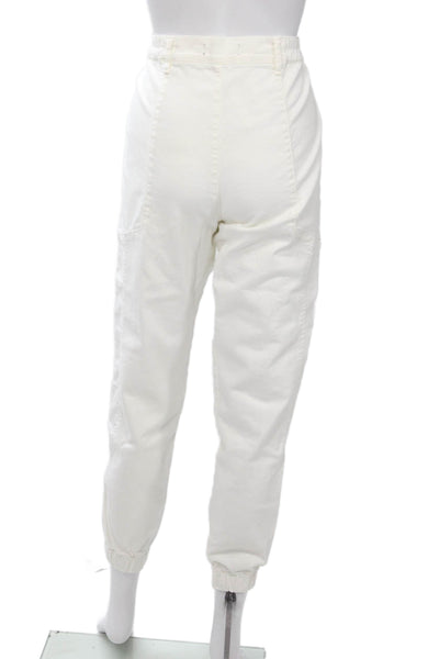 Retrofete Women White High Rise Jogger Pants Size 27