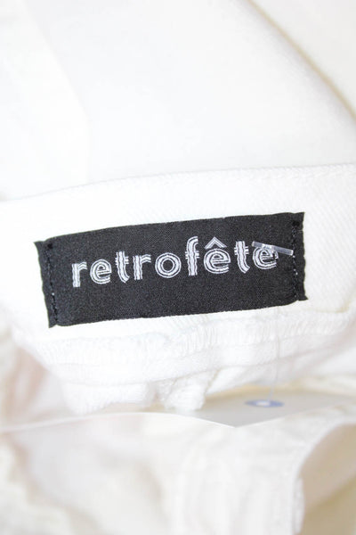 Retrofete Women White High Rise Jogger Pants Size 27