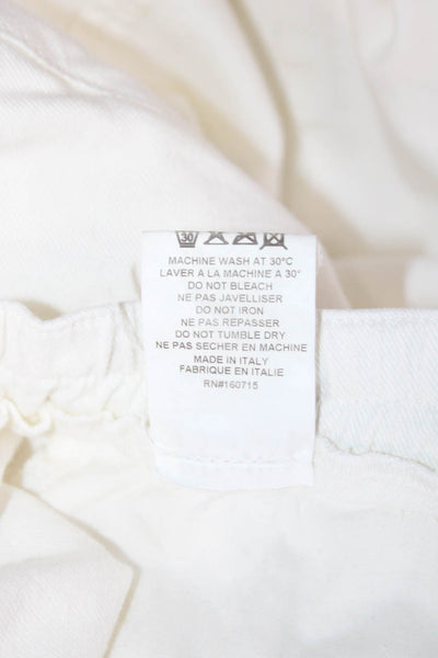 Retrofete Women White High Rise Jogger Pants Size 27