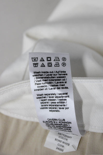 Liverpool Los Angeles Womens Ankle Cropped White High Rise Jeans Size 28