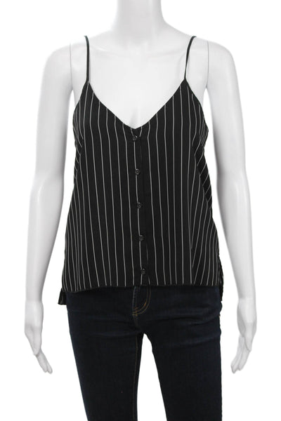 ATM Womens Striped V-Neck Sleeveless Camisole Basic Button-Up Size S