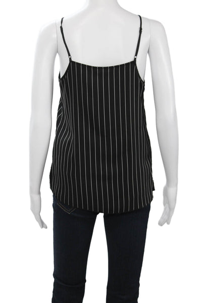 ATM Womens Striped V-Neck Sleeveless Camisole Basic Button-Up Size S