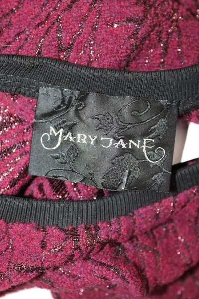 Mary Jane Unisex Gothic Purple Crew Neck Pullover Sweater Long Sleeve Size L