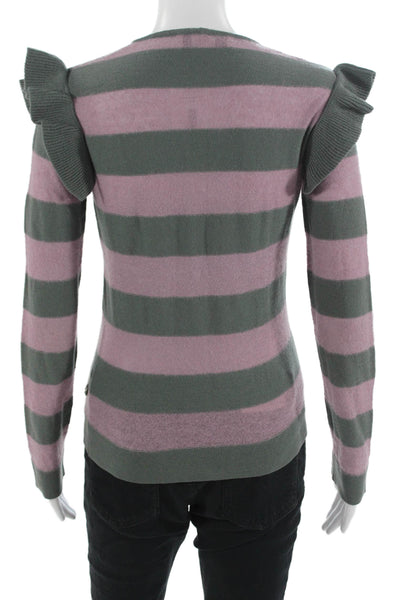 Sonia Rykiel Unisex Striped Dark Gray Pullover Sweater Size 40