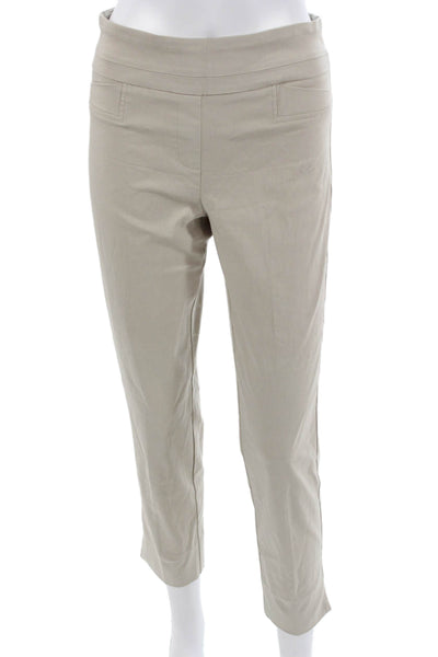 Renuar Womens Ankle Cropped Dress Pants Beige Rayon Blend Size 0