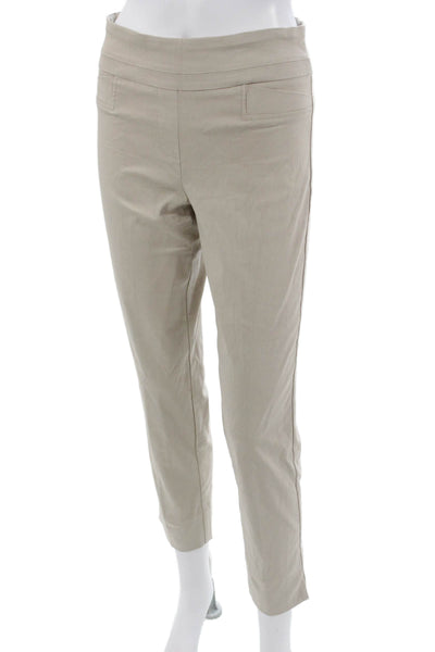 Renuar Womens Ankle Cropped Dress Pants Beige Rayon Blend Size 0