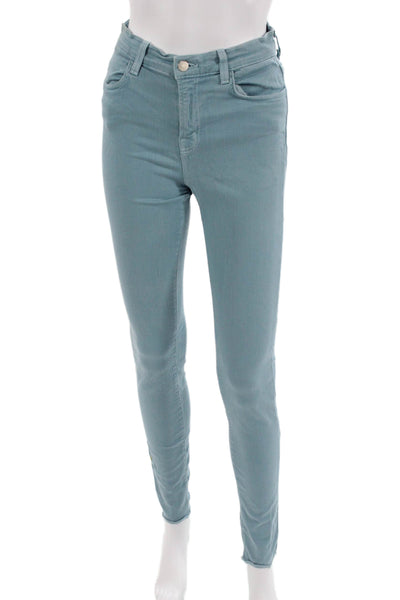 J Brand Christopher Kane Womens Skinny Jeans Light Blue Cotton Elastane Size 26