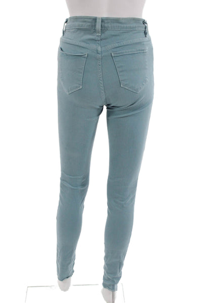 J Brand Christopher Kane Womens Skinny Jeans Light Blue Cotton Elastane Size 26