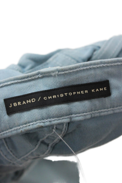 J Brand Christopher Kane Womens Skinny Jeans Light Blue Cotton Elastane Size 26