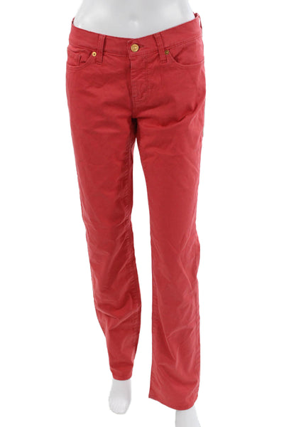 7 For All Mankind Womens Red Chino Pants Size 30