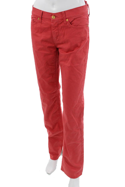 7 For All Mankind Womens Red Chino Pants Size 30