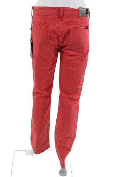 7 For All Mankind Womens Red Chino Pants Size 30