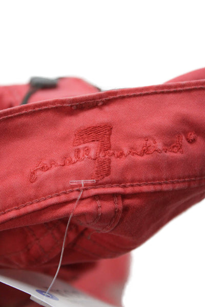7 For All Mankind Womens Red Chino Pants Size 30
