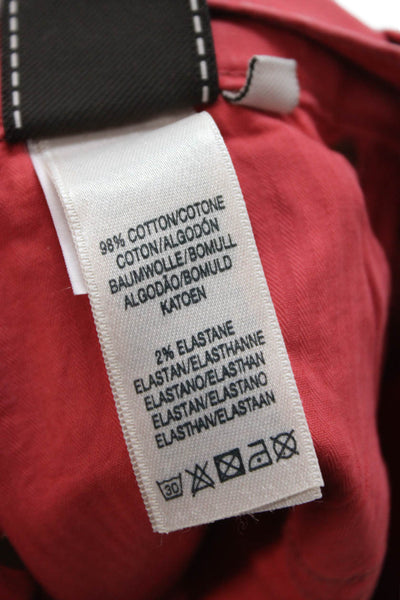 7 For All Mankind Womens Red Chino Pants Size 30