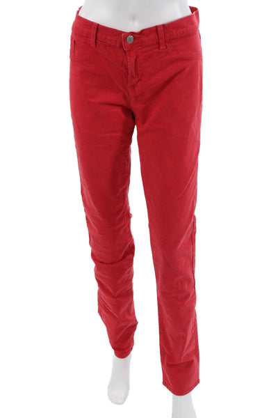 J Brand Womens Red Chino Pants 98% Cotton 2% Lycra Size 32