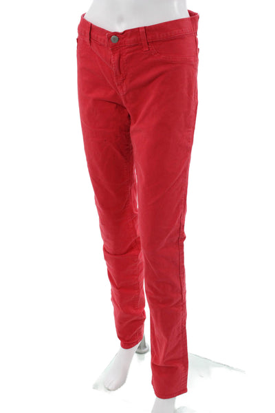 J Brand Womens Red Chino Pants 98% Cotton 2% Lycra Size 32