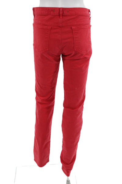 J Brand Womens Red Chino Pants 98% Cotton 2% Lycra Size 32