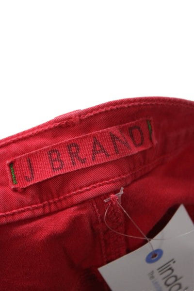 J Brand Womens Red Chino Pants 98% Cotton 2% Lycra Size 32