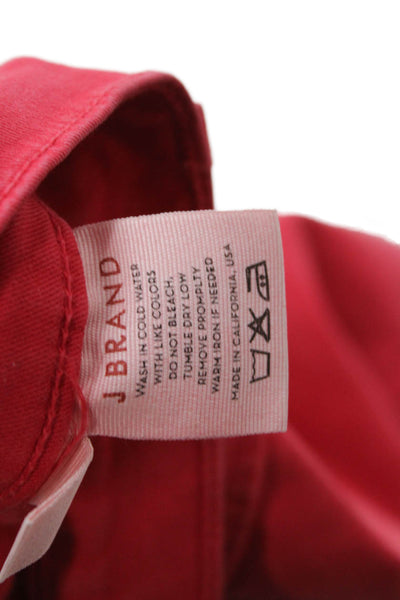 J Brand Womens Red Chino Pants 98% Cotton 2% Lycra Size 32