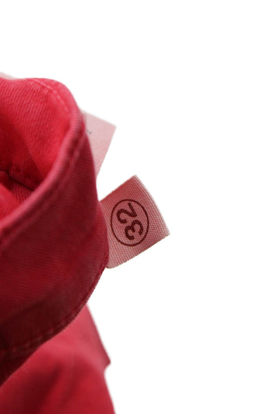 J Brand Womens Red Chino Pants 98% Cotton 2% Lycra Size 32