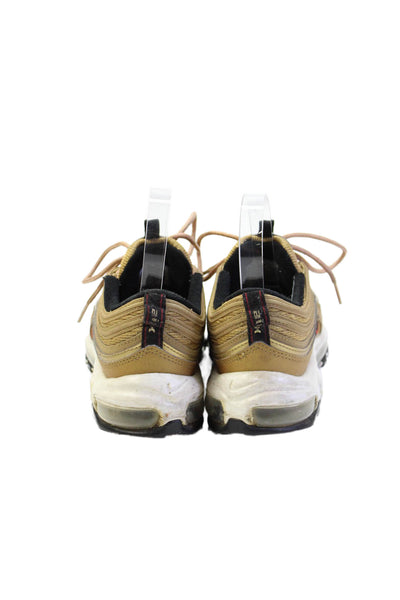 Nike Womens Metallic Low Top Sneakers Gold Size 7