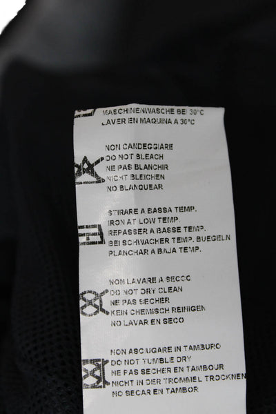 New England Womens Bomber Jacket Black Cotton Polyester Size 40