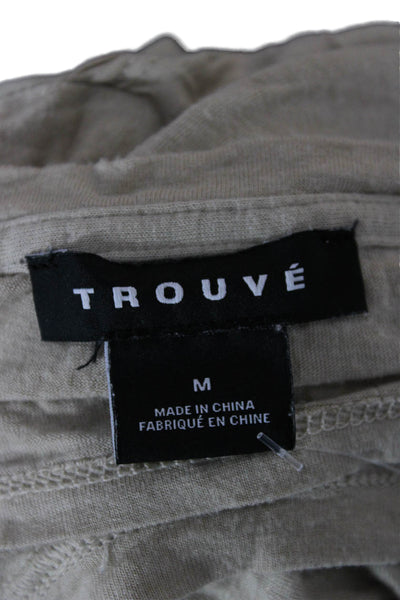 Trouve Womens Basic Beige Round Neck Tank Sleeveless Size M
