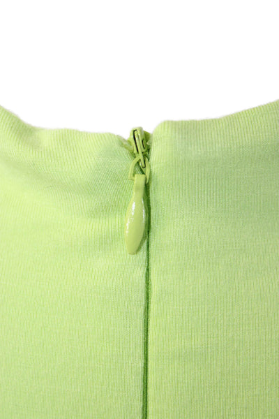 Naked Wardrobe Women High Neck Green Bodysuit Sleeveless Size S